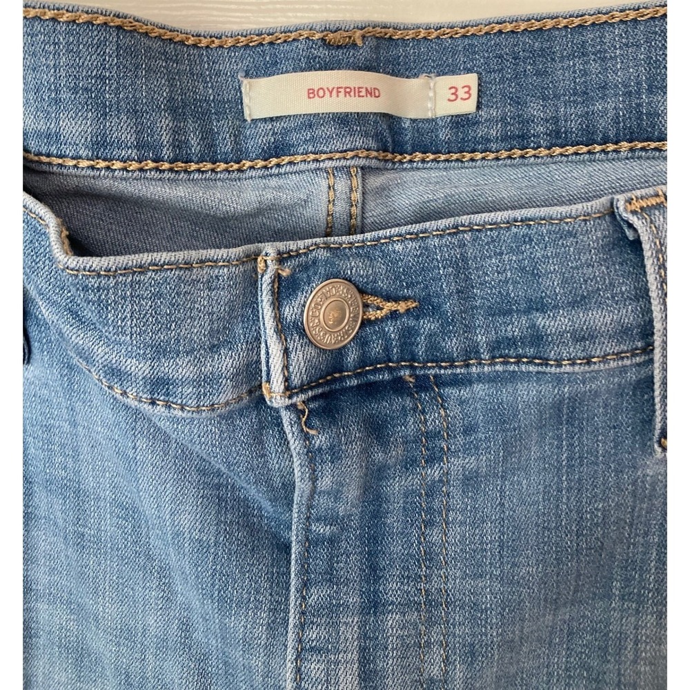 Levi's Boyfriend Jeans Midrise Tapered 33/27 Stretch Denim Streetwear Classic - Picture 2 of 8